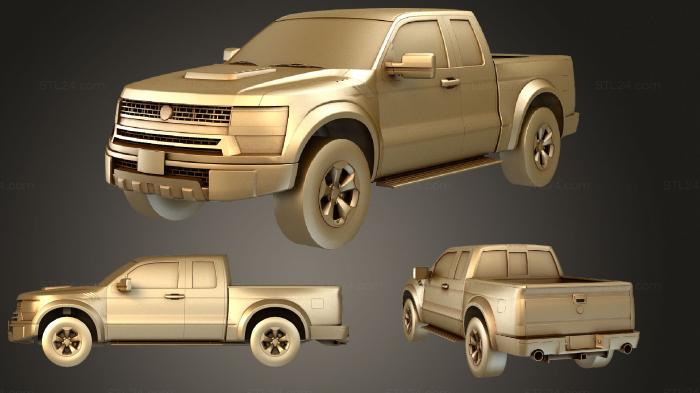 Автомобили и транспорт (Универсальный пикап 2020, CARS_1714) 3D модель для ЧПУ станка